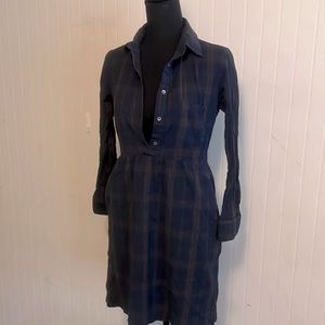 Steven Alan Plaid Shirt Dress
